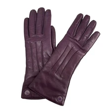 Auth COACH - Purple Leather Women's Gloves