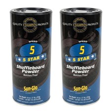 Speed 5 Five Star Shuffleboard Powder Wax Medium-Slow Speed for 12-16 Fo...