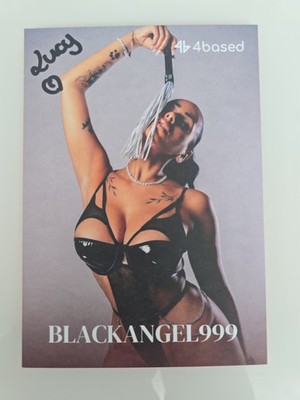 BLACK ANGEL 999 AUTOGRAMM SIGNIERT AUTOGRAPH SIGNED Autogrammkarte Erotik MODEL