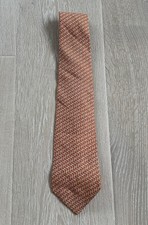 Hermes Tie 100 Silk Tie Letter H All Over Print Orange