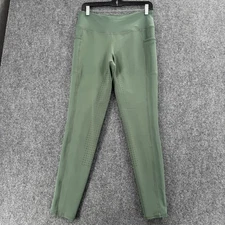 Piper by SmartPak Riding Tights Womens Medium Dusty Olive Full Seat Pockets Grip