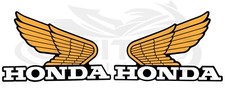 2 X Genuine Honda Wings Tank Decal Sticker Yellowblack 140mm 90mm 0sywg-c9l-y14 2 X Genuine Honda Wings Tank Decal Sticker Yellowblack 140mm 90mm 0sywg-c9l-y14