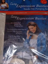  Easy Expression Bustier Hands Free Pumping Bra New White size S32 -34