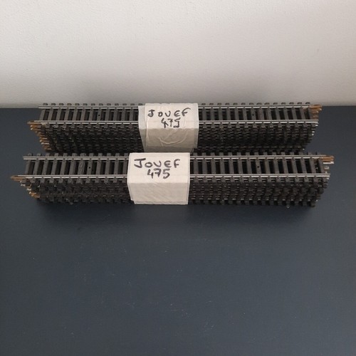 Lot De 20 Rails Droits Märklin/JOUEF Pour Train Échelle HO - Réf. 475 - 245 Mm - Occasion