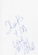 Missy Elliott Autogramm signed 10x15 cm Karteikarte