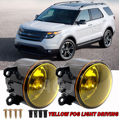 Pair For 2011 2012 13 2014 2015 Ford Explorer Fog Lights Driving Bumper Lamps