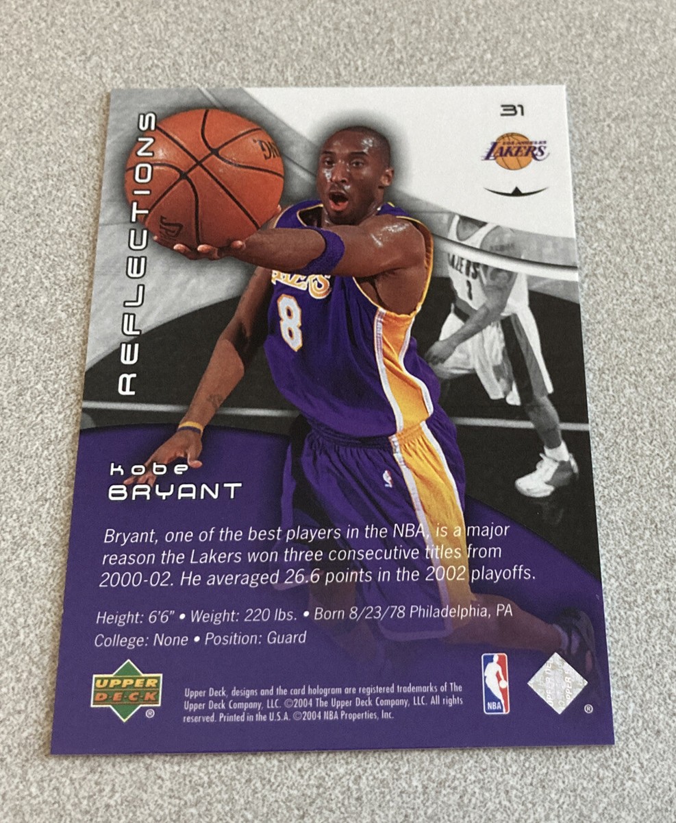 2004 Upper Deck Reflections #31 Kobe Bryant Lakers | eBay