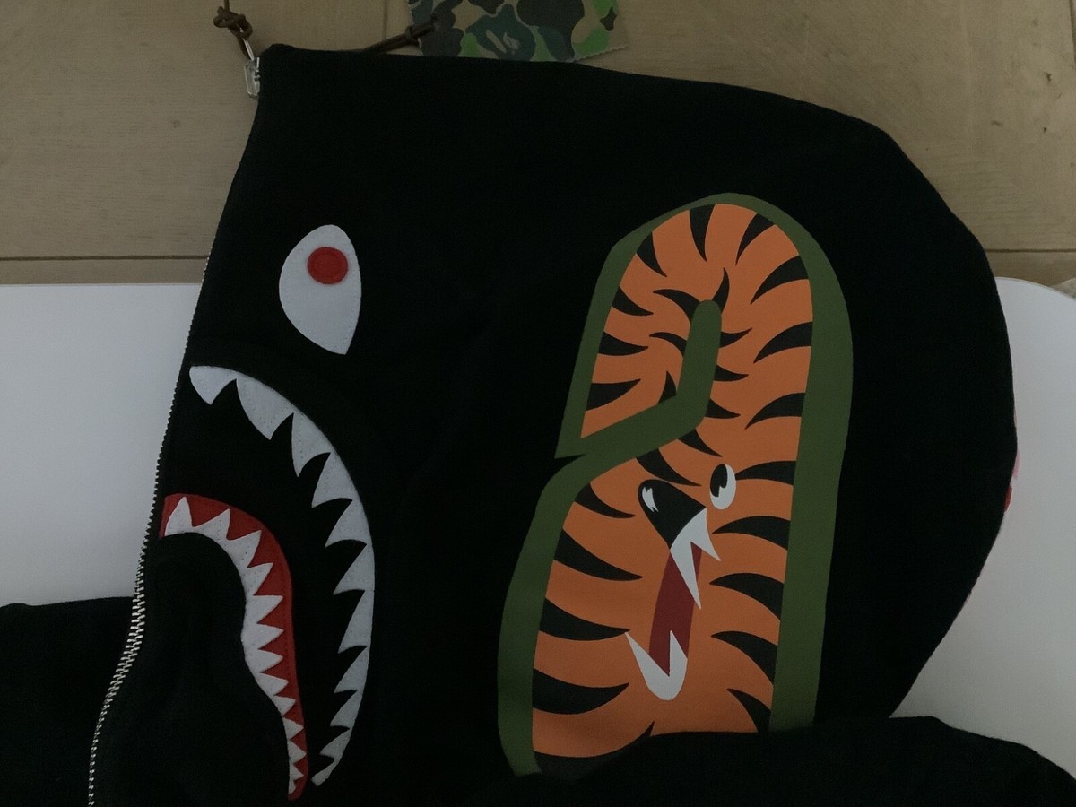 トップス BAPE ABC CAMO REVERSIBLE SHARK HOODIE Authentic ape bape abc camo reversible shark full zip hoodie