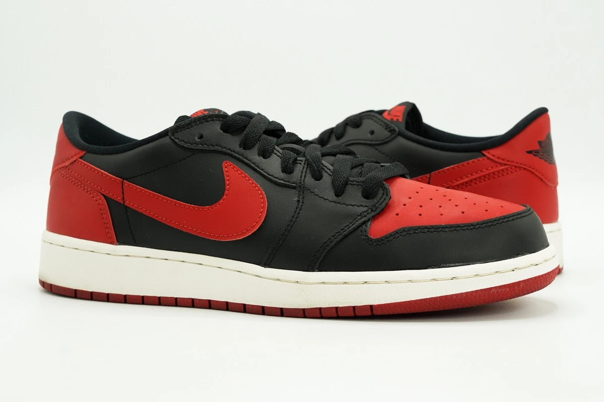 Air jordan 1 top black varsity red sail