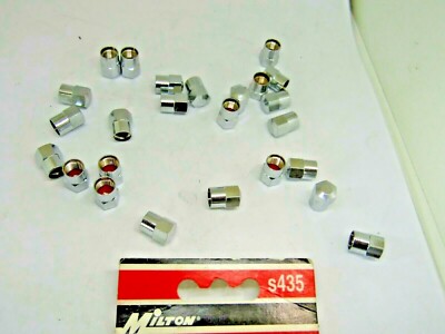 25  S435 Brass Copper chrome Half hex Car Tire Valve caps bicycle Air dust Cover