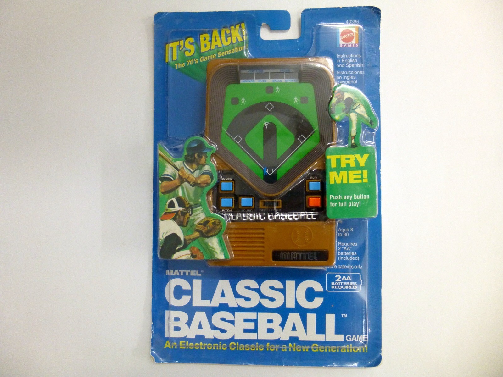 Mattel Classic Baseball Handheld Electronic Game MLB 2002 NOS Sealed