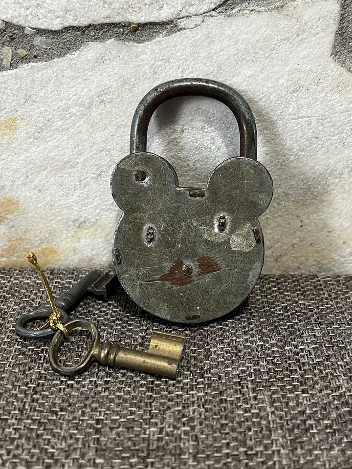 🔐VINTAGE, cadenas ancien avec clé.🔐 - Photo 2/3