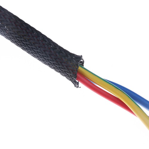 5/10M PET Erweiterbar Geflochtene Hülse Kabelhülle Mantel Kabel Schwarz ,Schutz - Bild 4 von 15