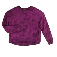 All In Motion Tie Dye Sweatshirt X-Small (0-2) Purple Soft French Terry Pockets