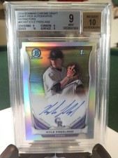 2014 Kyle Freeland Bowman Chrome Draft Draft Pick Autographs Ref #BCAKF BGS 9 RC
