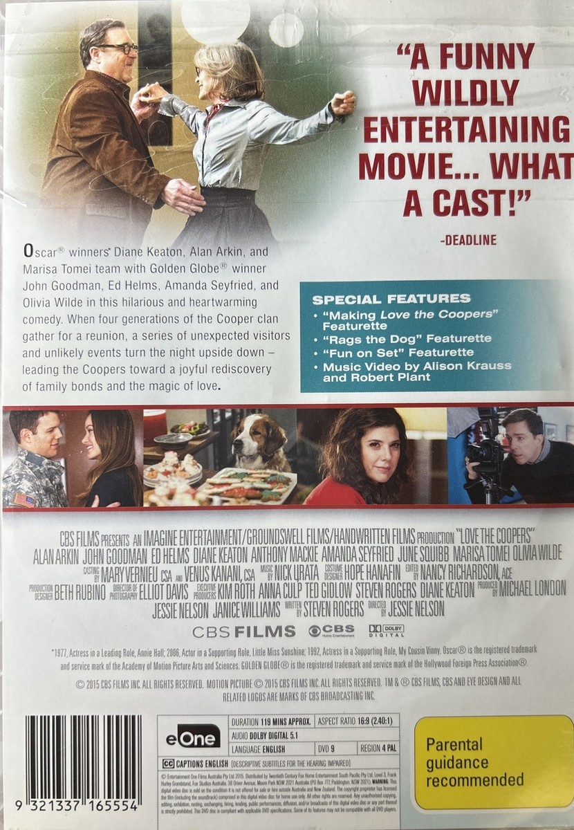 DVD NEW: Love the Coopers 2015 Christmas Comedy, Dysfunctional