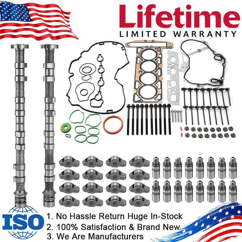 Head Gasket Seal&Intake Exhaust Cam+Rocker Arms Lifters Kit For Chevy Buick 2.4L