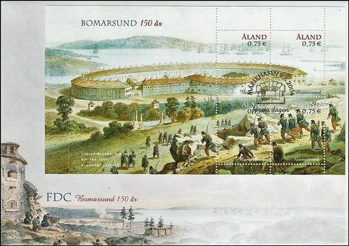 Fortress Battle Bomarsund Castle 150 Year Aland Åland Finland Mint FDC 2004