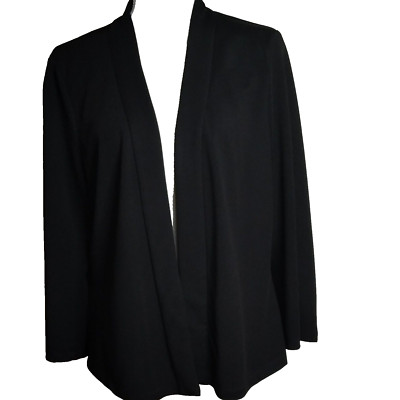 DANA BUCHMAN/JACKET/TRAVEL ANYWHERE/WOMENS/LARGE/BLACK/OPEN FRONT