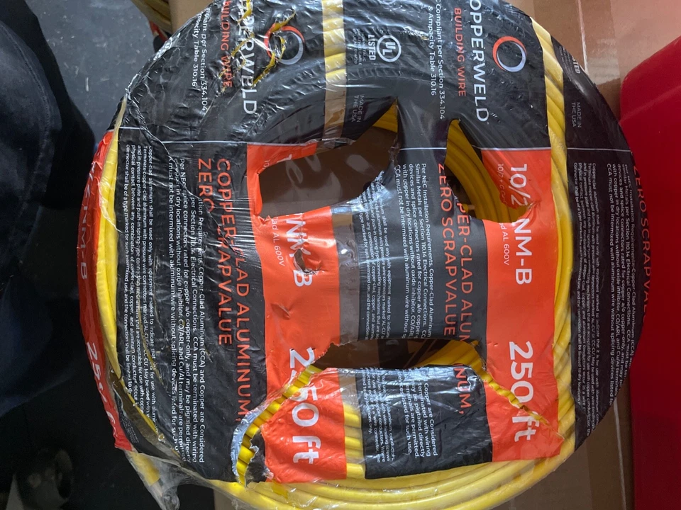 Cable eléctrico 10/2 250 ft 600 V compatible con NEC Foto 2 de 2