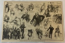 1884 magazine engraving ~ SCENES IN HOUSE OF LORDS, Franchise Bill