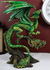 Dryad Gaia Tree Earth Adult Mother Dragon Perching On Branch Statue Anne Stokes