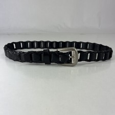 Levi's Black Linked  Laced Full Grain Leather Belt - Youth/Kids Size 22