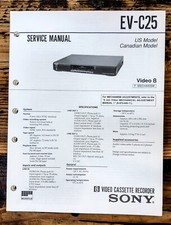 Sony EV-C25 Video 8 VCR Service Manual Original 