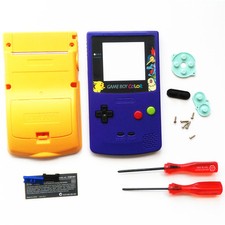 Limited Pokemen Housing Shell Case for Nintendo Game boy Color GBC Purple Yellow