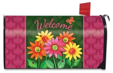 Welcome Daisies Spring Magnetic Mailbox Cover Floral Standard Briarwood Lane