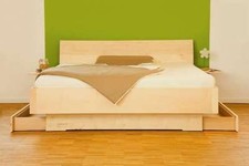 Model FRI mit Rückenlehne ohne Bettkäste Bett Zirbenholzbett Holzbett Zirbenbett