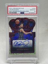 2021-22 PANINI CROWN ROYALE ASIA RED JALEN SUGGS RC AUTO /31 PSA 10