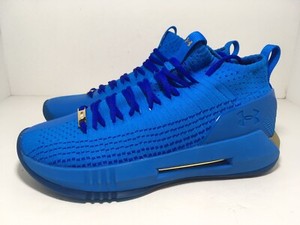 blue and gold under armour shoes