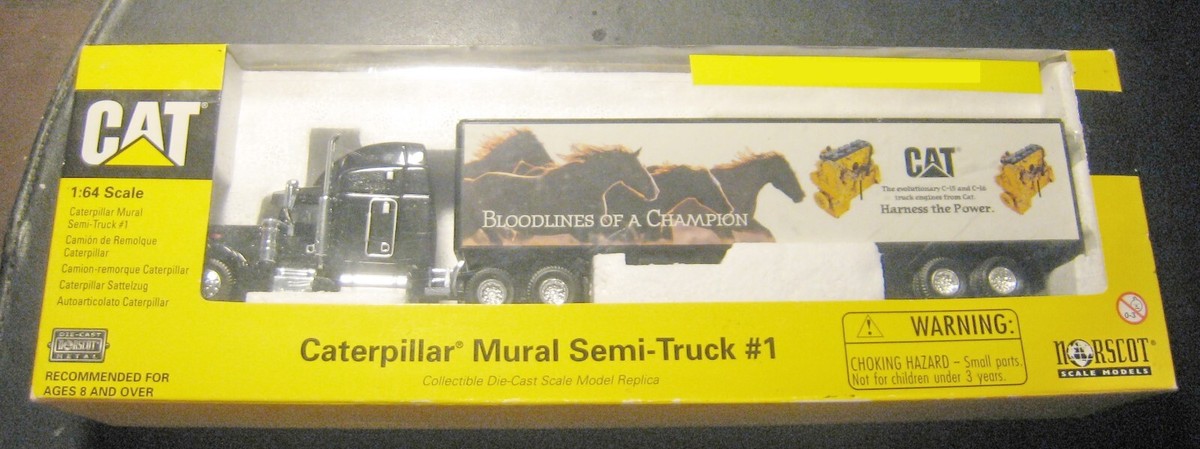 【CAT】Caterpillar Mura-Semi Truck #1 NORSCOT CAT 55079 1/64 Caterpillar Mural Semi-Truck #1