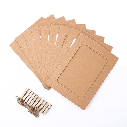 10PCS DIY Paper Photo Frame Wooden Clip Paper Picture Holder Wall Decoration - Picture 6 of 15