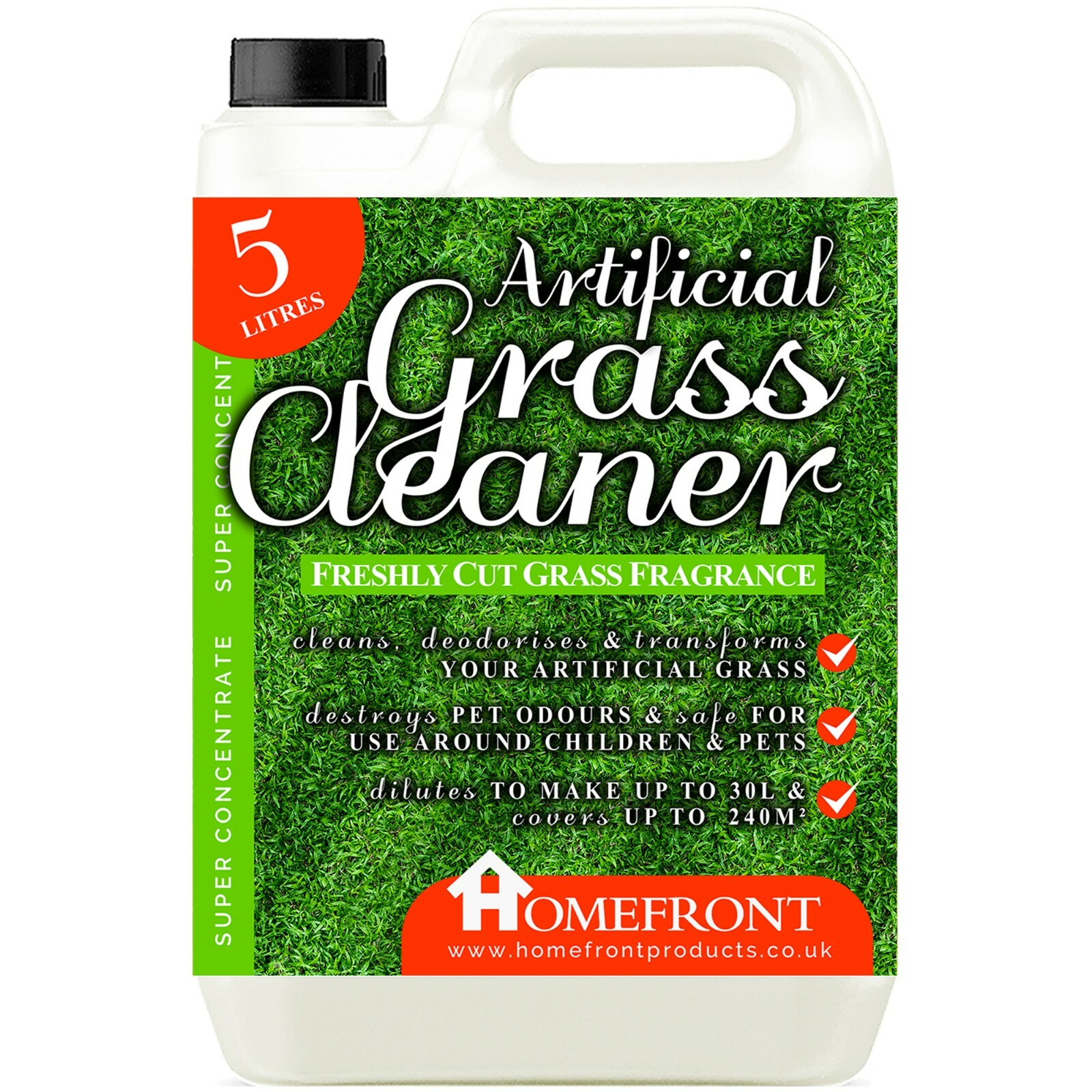 Homefront Artificial Grass Disinfectant Cleaner Astro Turf Garden Deodoriser 5L
