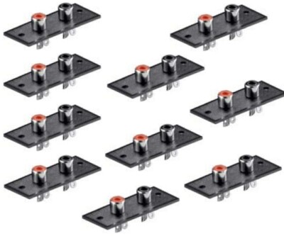 10x Cinch Buchsenterminal 2-pol  Cinchbuchsen zum Einbau