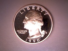 1990 S **PROOF** WASHINGTON QUARTER  **FREE SHIPPING**