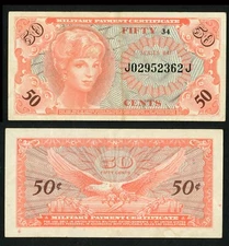 MPC in VIETNAM 50 Cents Series 641 2nd Printing J02952362J No Pin Hole (MPC90)