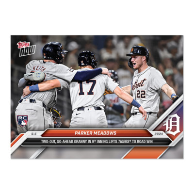 2024 Topps NOw 653 Parker Meadows Detroit Tigers RC Go Ahead Grand Slam PR 1176