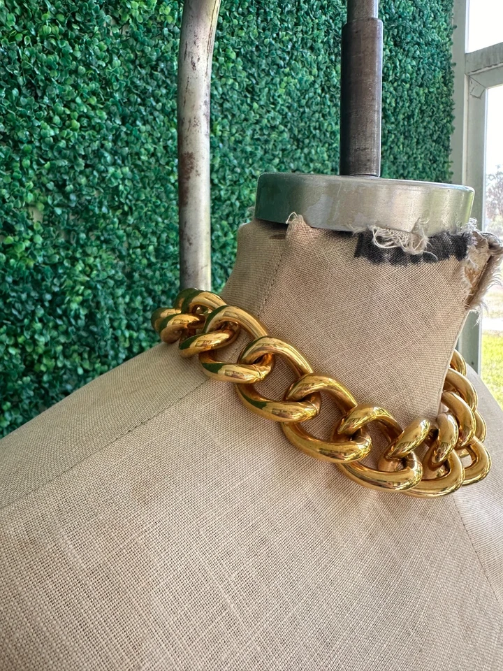 Michael Kors заявление золотой коренастый колье ожерелье и браслет комплект - Изображение 2 из 4