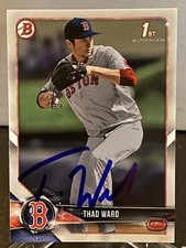 2018 BOWMAN DRAFT 1ST EDITION THAD WARD IP SIGNED CARD RED SOX