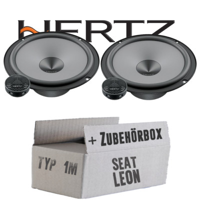 Hertz Lautsprecher für Seat Leon 1M KFZ Einbauset vorne hinten System Boxen Paar