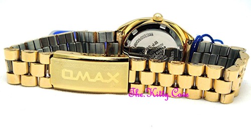 Diseñador Clásico Suizo OMAX Seiko Movt Lujo Chapado De Oro Cristal Reloj WP3900 - Imagen 10 de 12