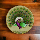 Hand-Painted Pichwai Wooden Plate for Artful Home Décor Set Of 1