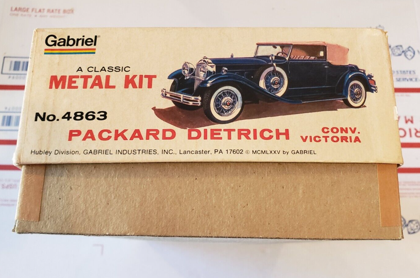 1930 Packard Dietrich Original Unbuilt Hubley Gabriel Metal Model Car