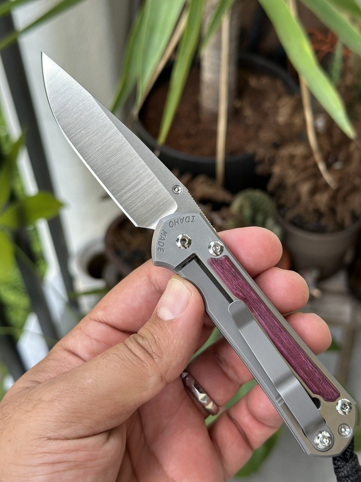 Chris Reeve Small Sebenza 31 Left Hand 2024 Annual Purple Heart Wood eBay