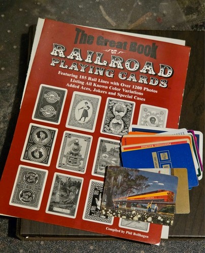 Railroad Playing Card Deck Price Guide PHIL BOLLHAGEN Copy+ lot 20 RR SWAP CARDS