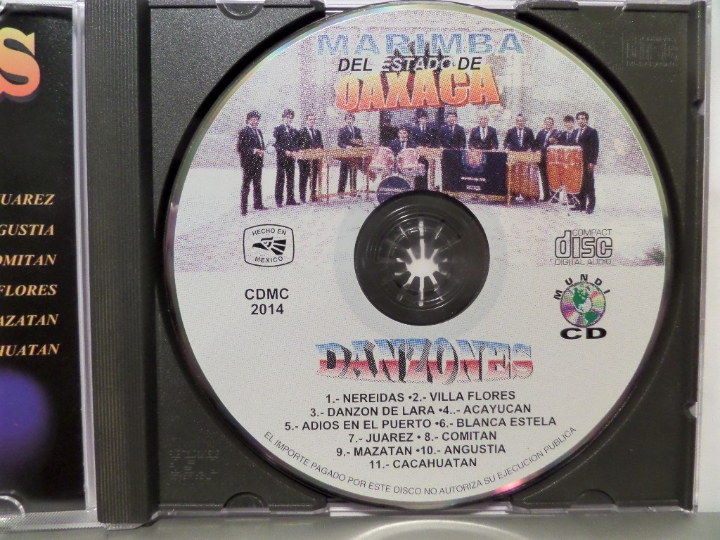 Marimba del Estado de Oaxaca - Danzones CD Mundi MEXICO 11 Tracks - FREE POSTAGE
