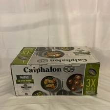 Calphalon Classic Oil-Infused Ceramic Cookware Set, 11-Pc, Dark Gray